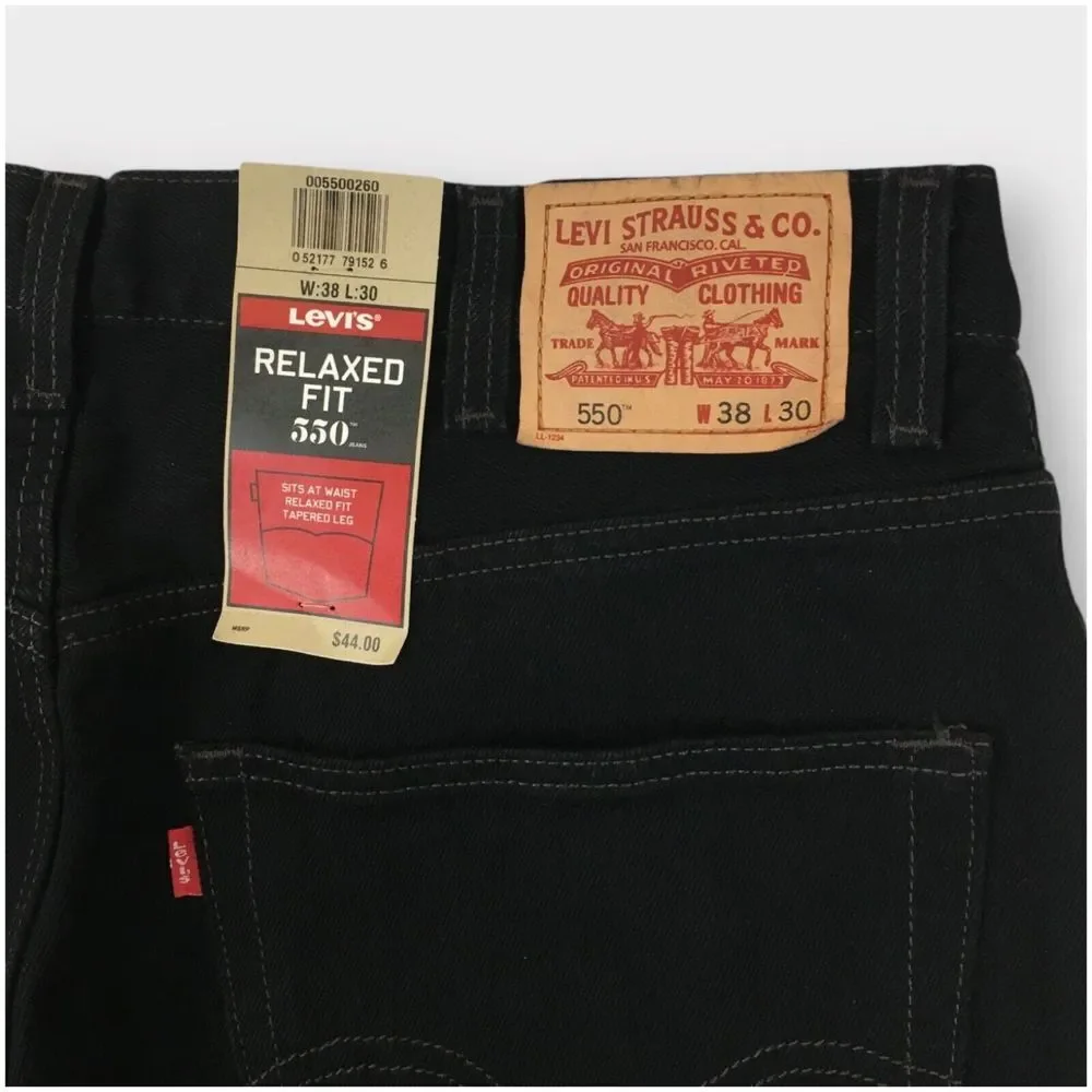 NEW! 2008 Levis 550 Jeans Mens Size 38x30 Relaxed Fit Tapered Leg Baggy Wide Y2K